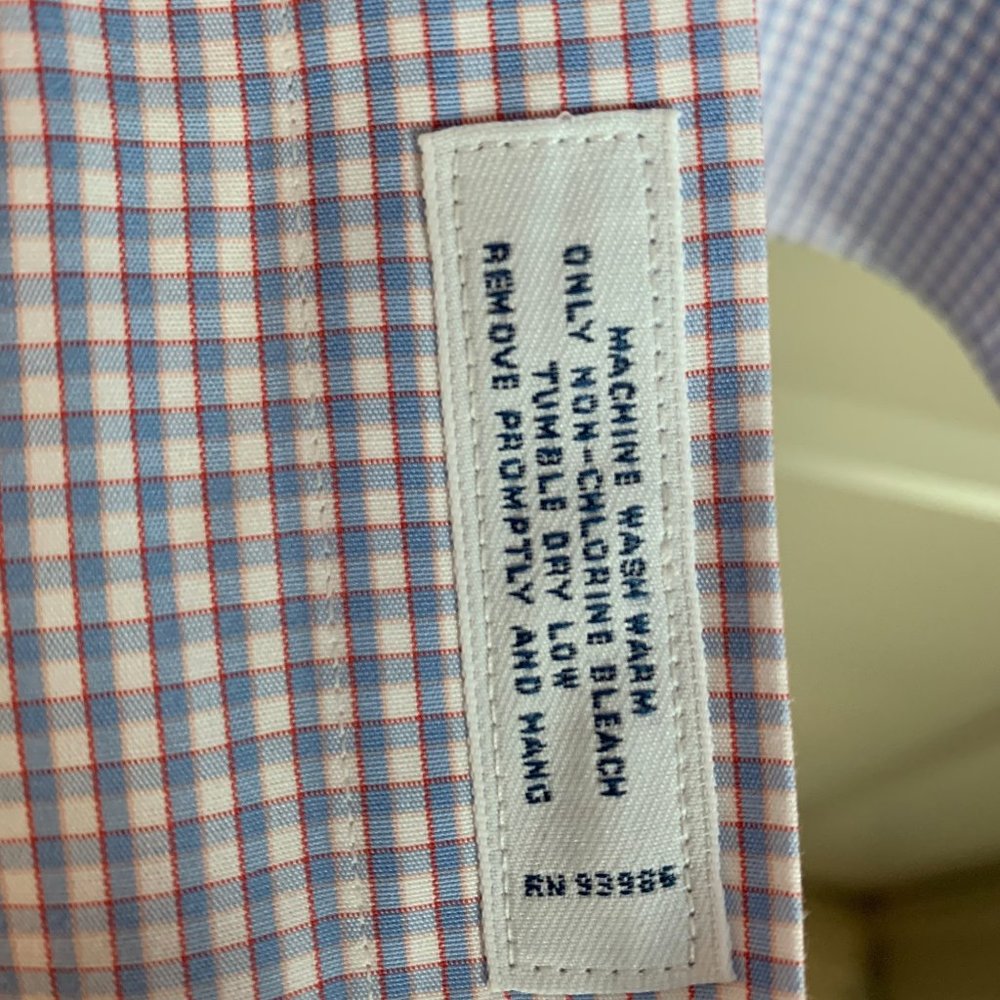 Brooks Brothers Blue and Pink Plaid Button Down - Picture 4 of 5